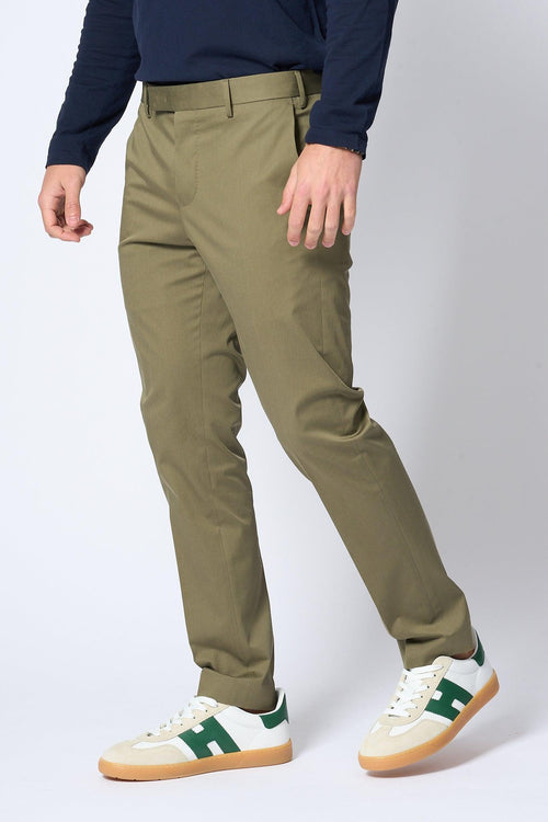 Pantalone Dieci Verde Militare Uomo - 2