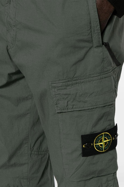 Pantalone Verde Uomo con applicazione Compass - 2