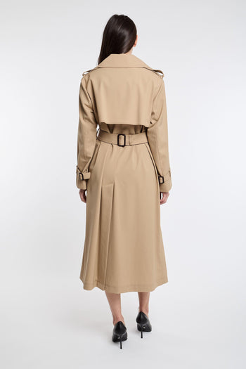 Max Mara Trench in 59%WO 39%PL 2%EA Beige - 4