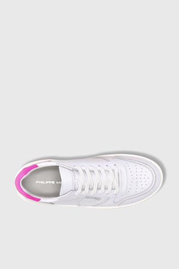 Sneaker Nice Veau Pelle Bianco/Fuxia - 4