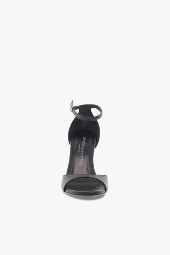 Sandalo con tacco GUCCI ROANA CACHEMIRE in nappa nero - 4