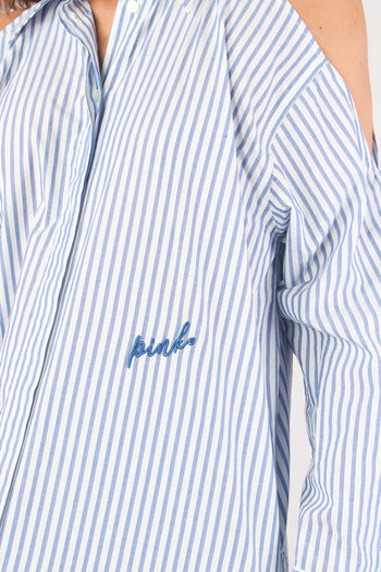 Canterno Camicia Cotone Righ Bianco/azzurro - 8