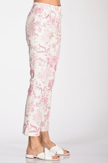 Pantalone Stampato Bianco/rosa Donna - 4
