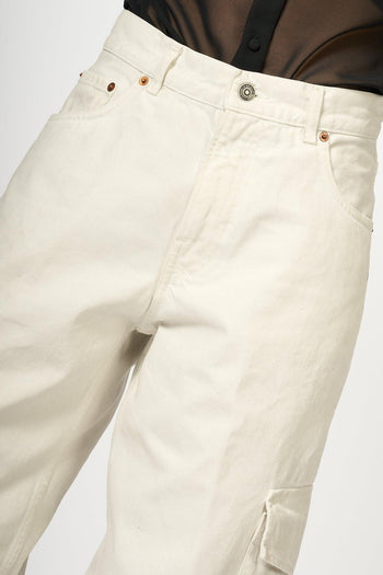 Jeans Cargo Bianco Donna - 8
